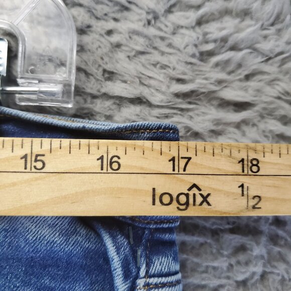 A.N.A Jeans Womens Size 16 Blue High-Rise Straight Distressed Denim - Picture 5 of 12